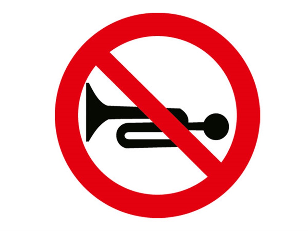Sesli İkaz Cihazlarının Kullanılması Yasaktır Levhası